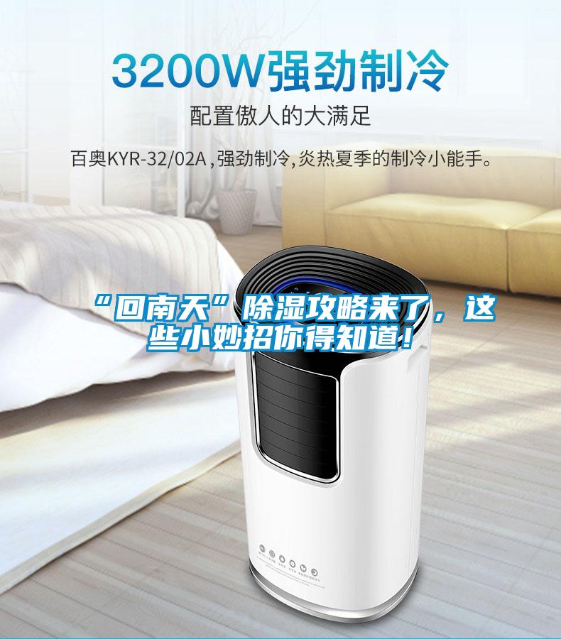 “回南天”除濕攻略來了，這些小妙招你得知道！