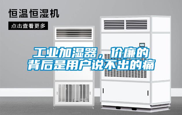 工業加濕器，價廉的背后是用戶說不出的痛