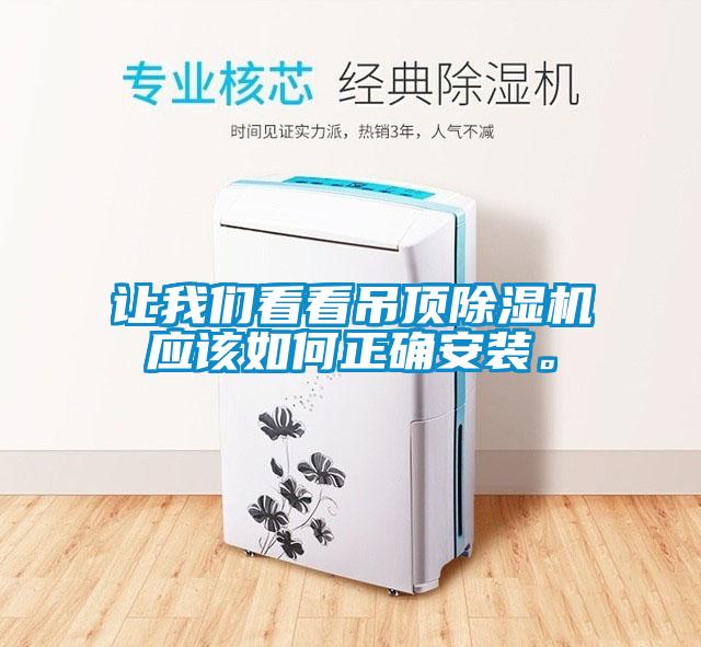 讓我們看看吊頂除濕機應該如何正確安裝。