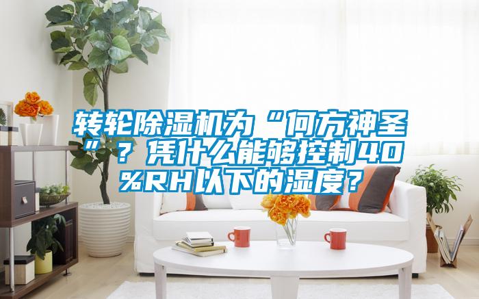 轉(zhuǎn)輪除濕機為“何方神圣”？憑什么能夠控制40%RH以下的濕度？