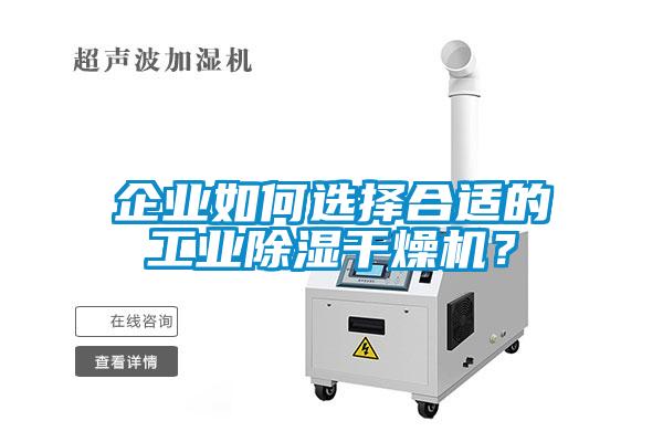 企業如何選擇合適的工業除濕干燥機？