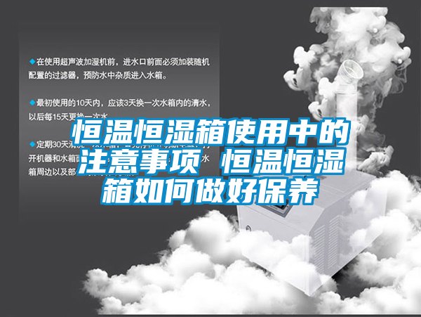 恒溫恒濕箱使用中的注意事項 恒溫恒濕箱如何做好保養